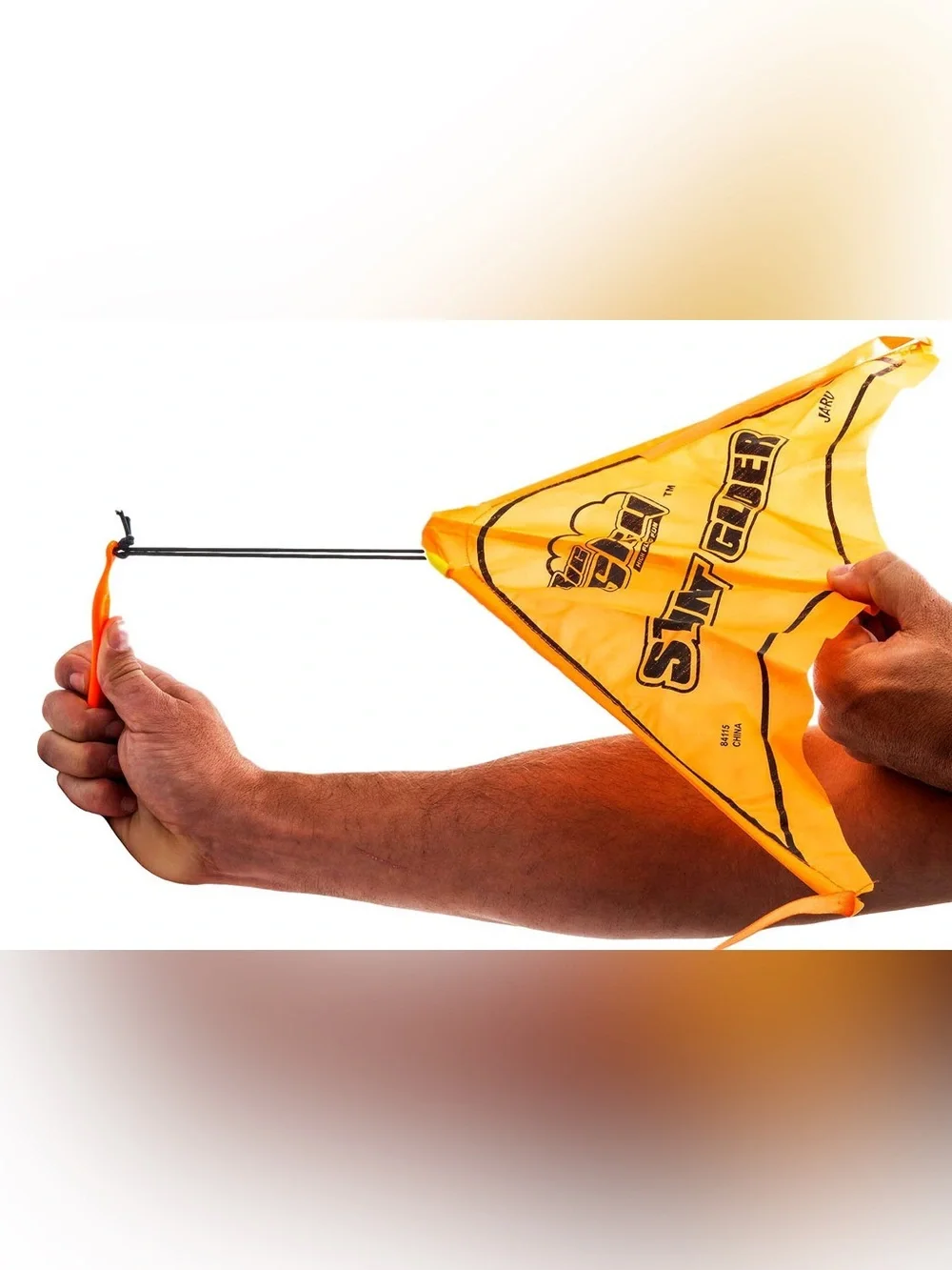 Bright Orange Hang Glider Flying Slingshot